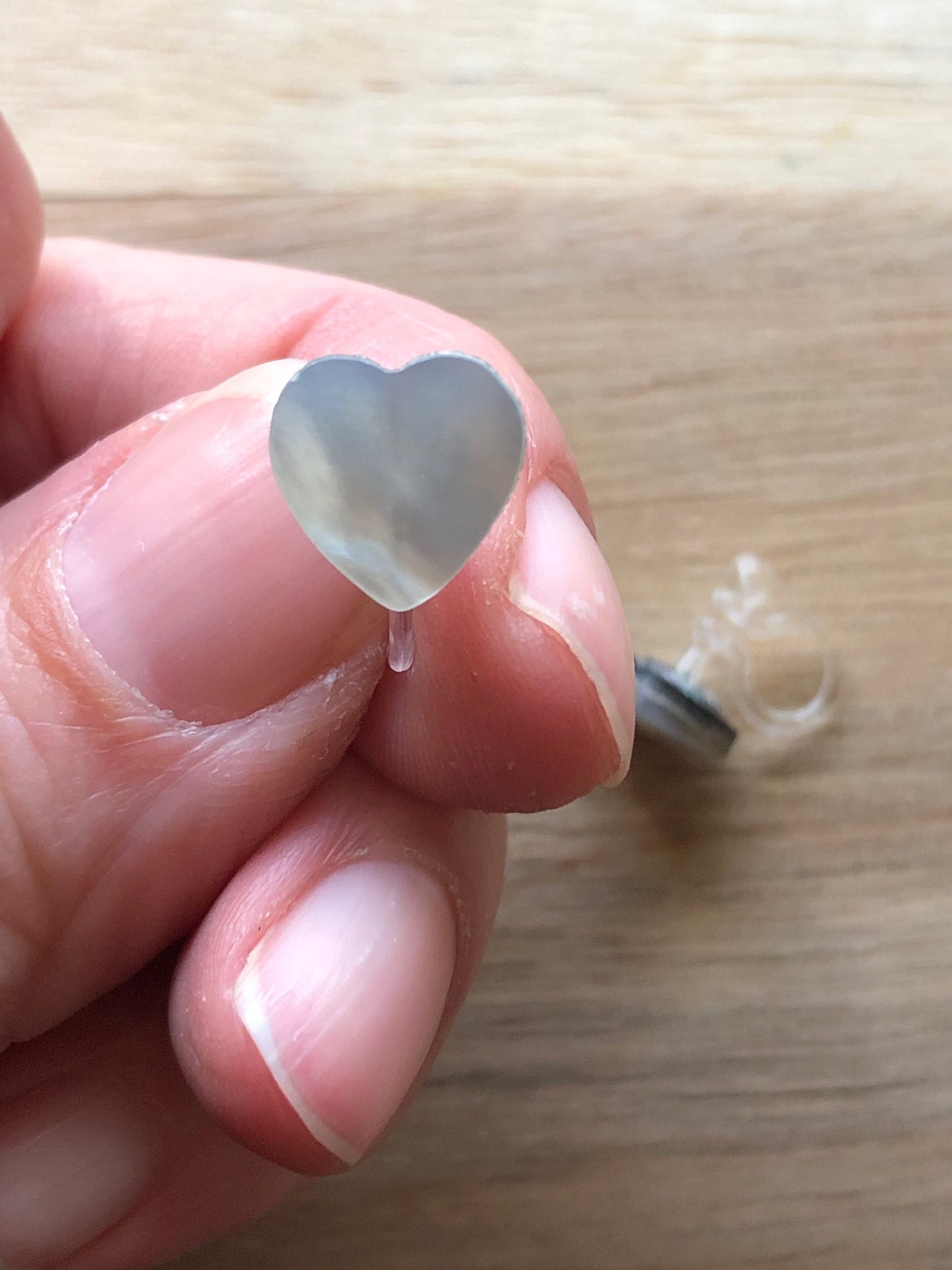 little shell heart invisible clip on earrings, no pierce earrings for unpierced ears