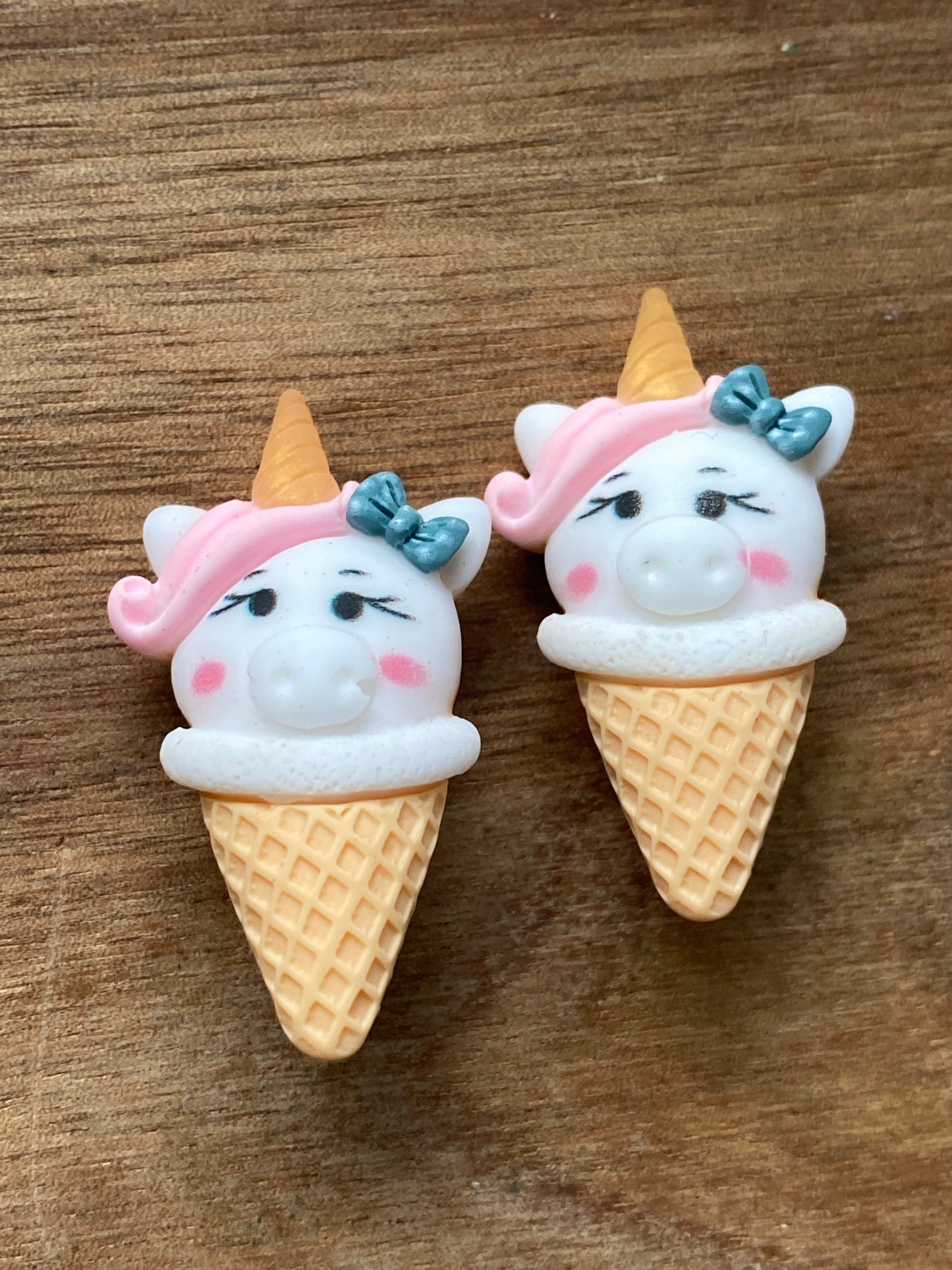 Kawaii ice cream cone clip on earrings (clip on| no pierce)