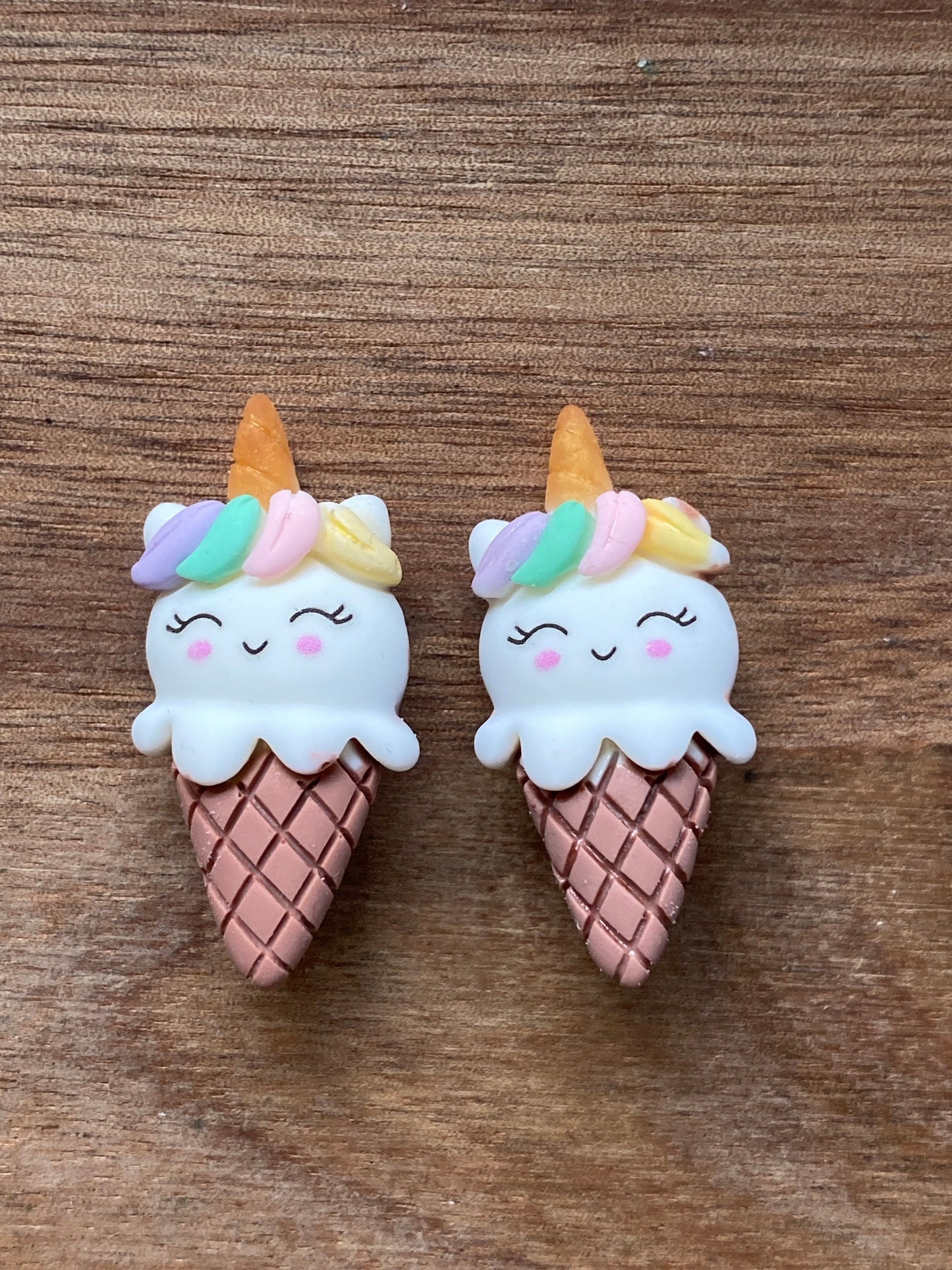 Kawaii ice cream cone clip on earrings (clip on| no pierce)