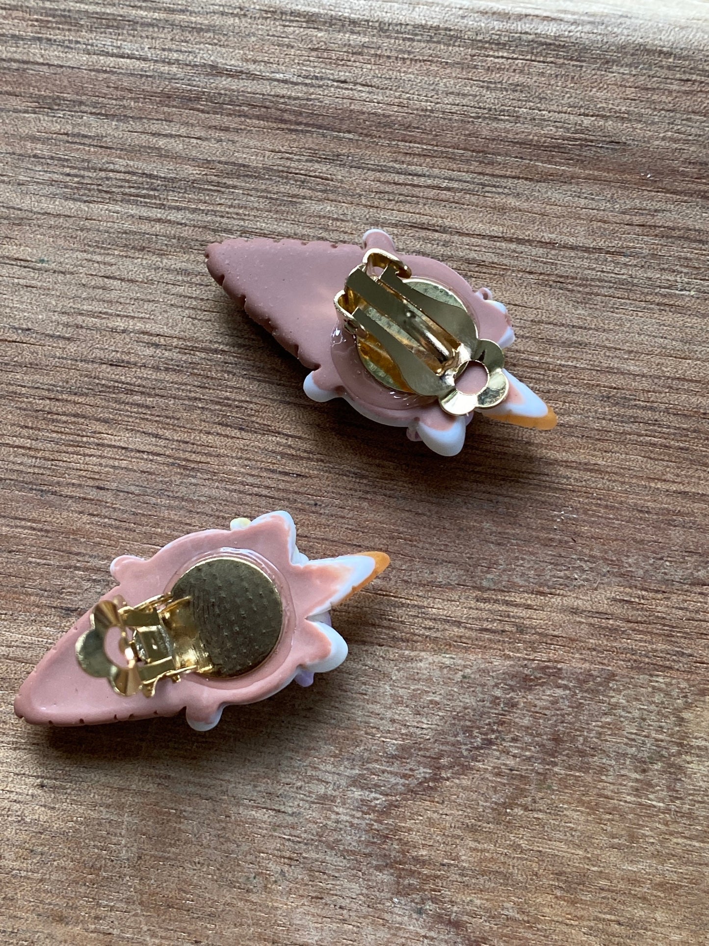 Kawaii ice cream cone clip on earrings (clip on| no pierce)