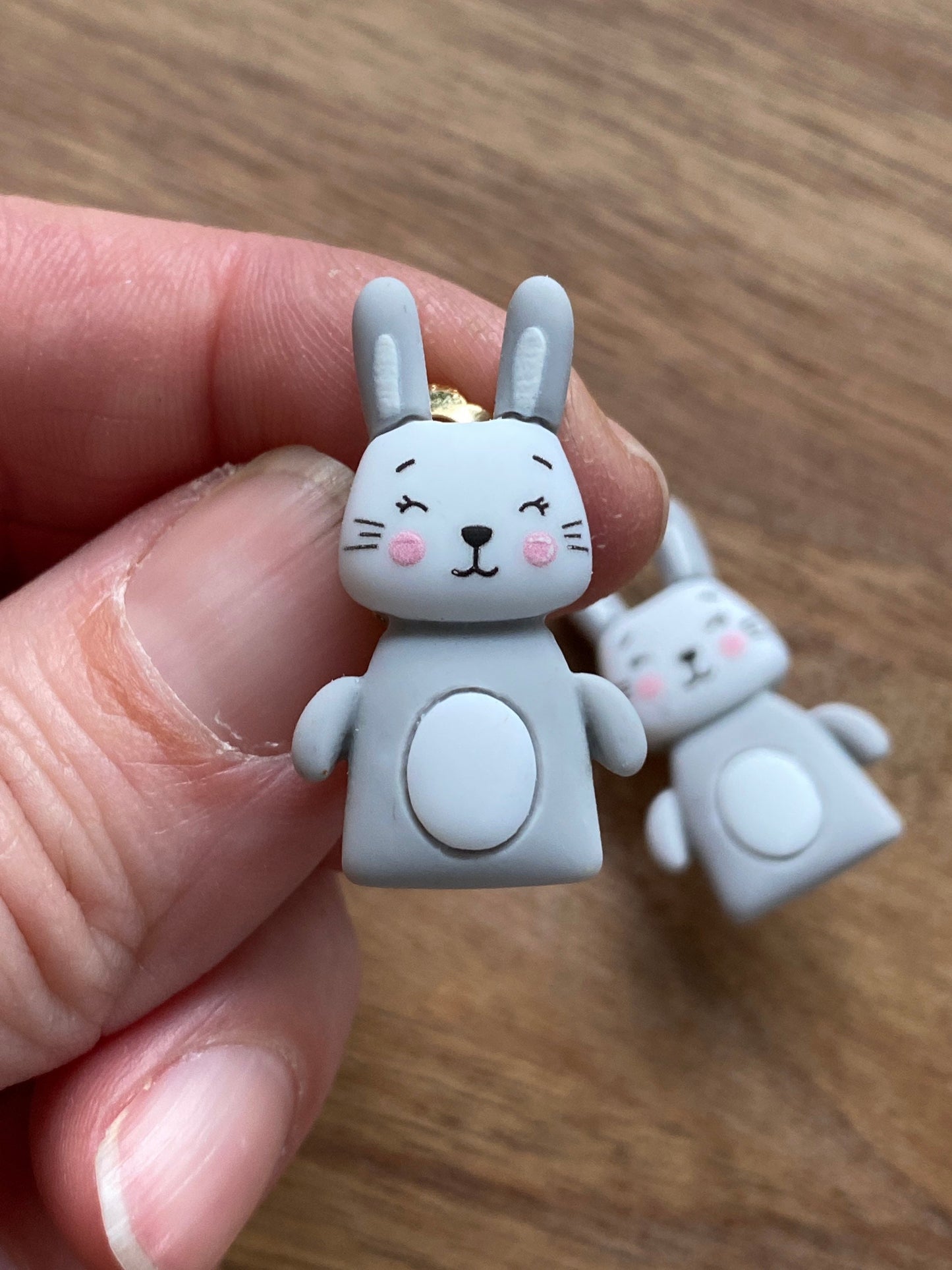 Adorable bunny clip on earrings, rabbit clip on earrings