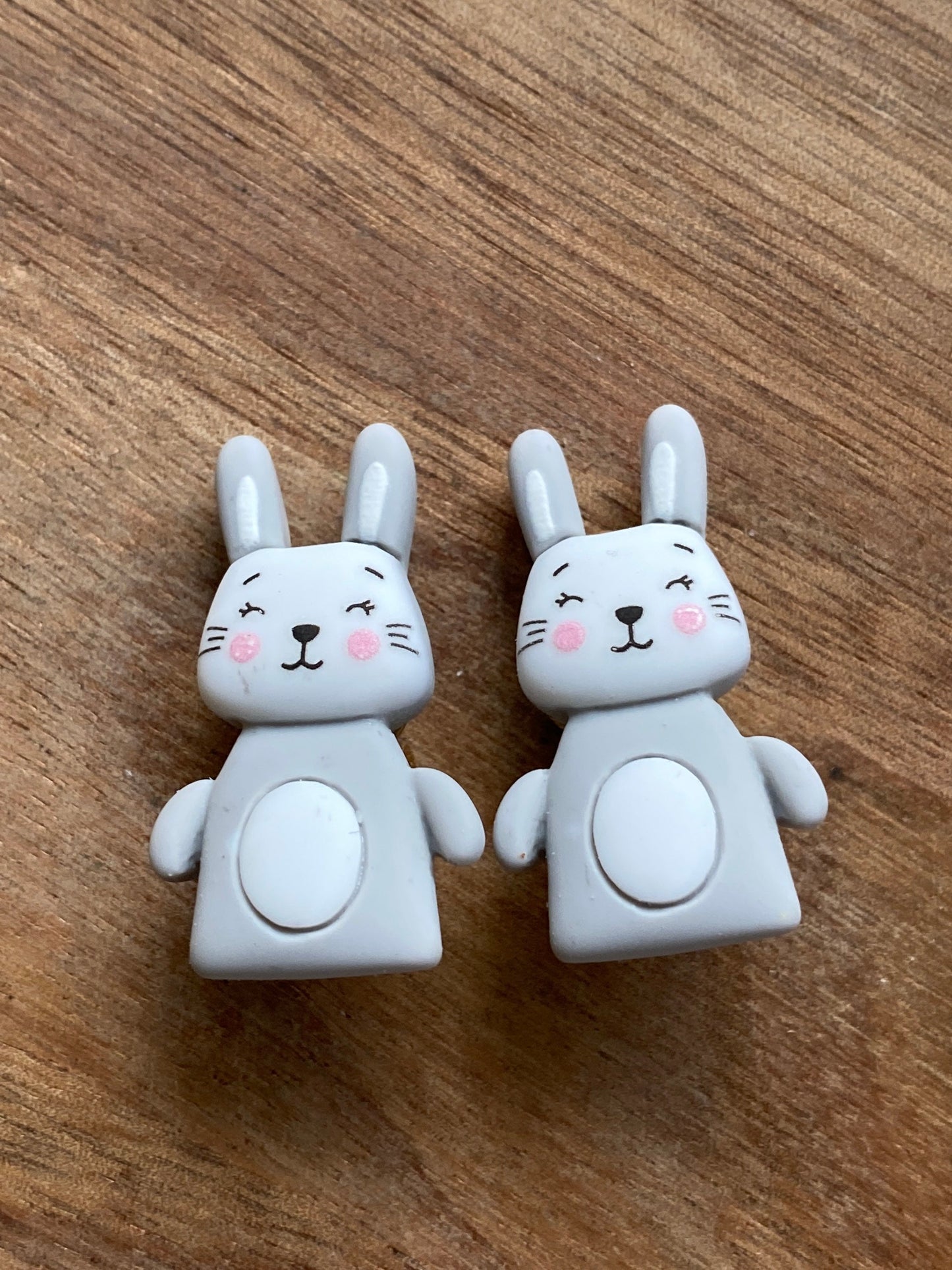 Adorable bunny clip on earrings, rabbit clip on earrings