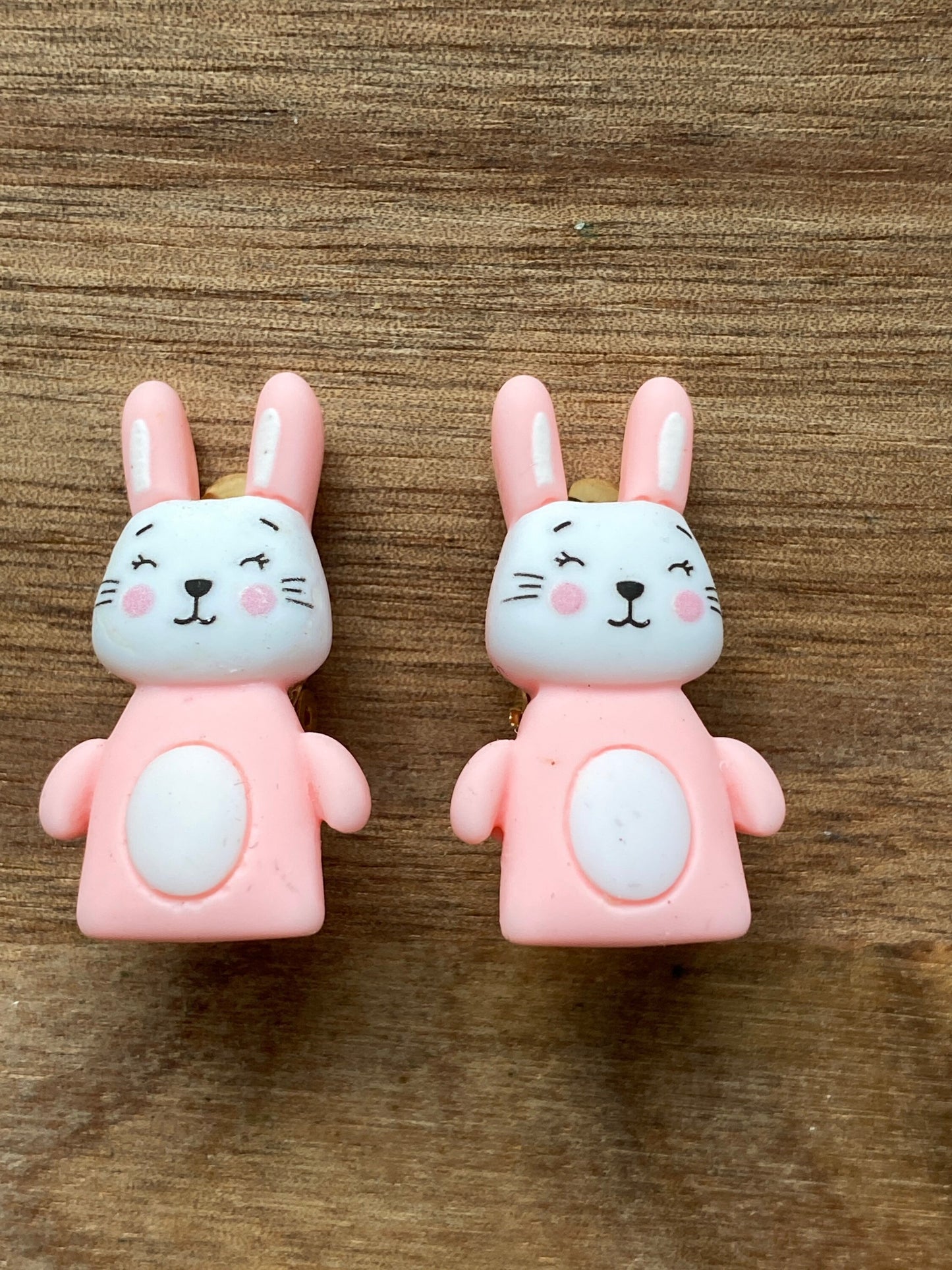 Adorable bunny clip on earrings, rabbit clip on earrings