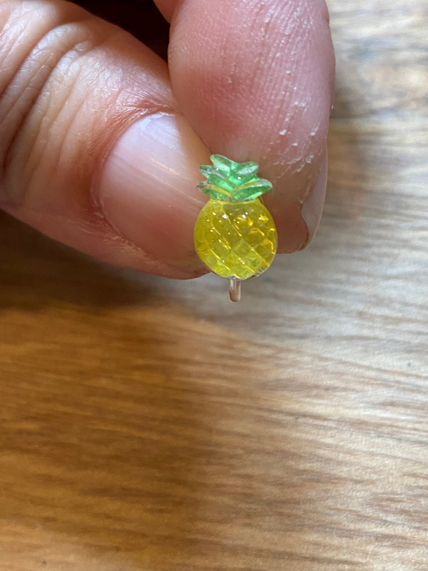 Tiniest fruit invisible clip on earrings, Adorable earrings, fruit earrings for unpierced ears, small plastic earrings