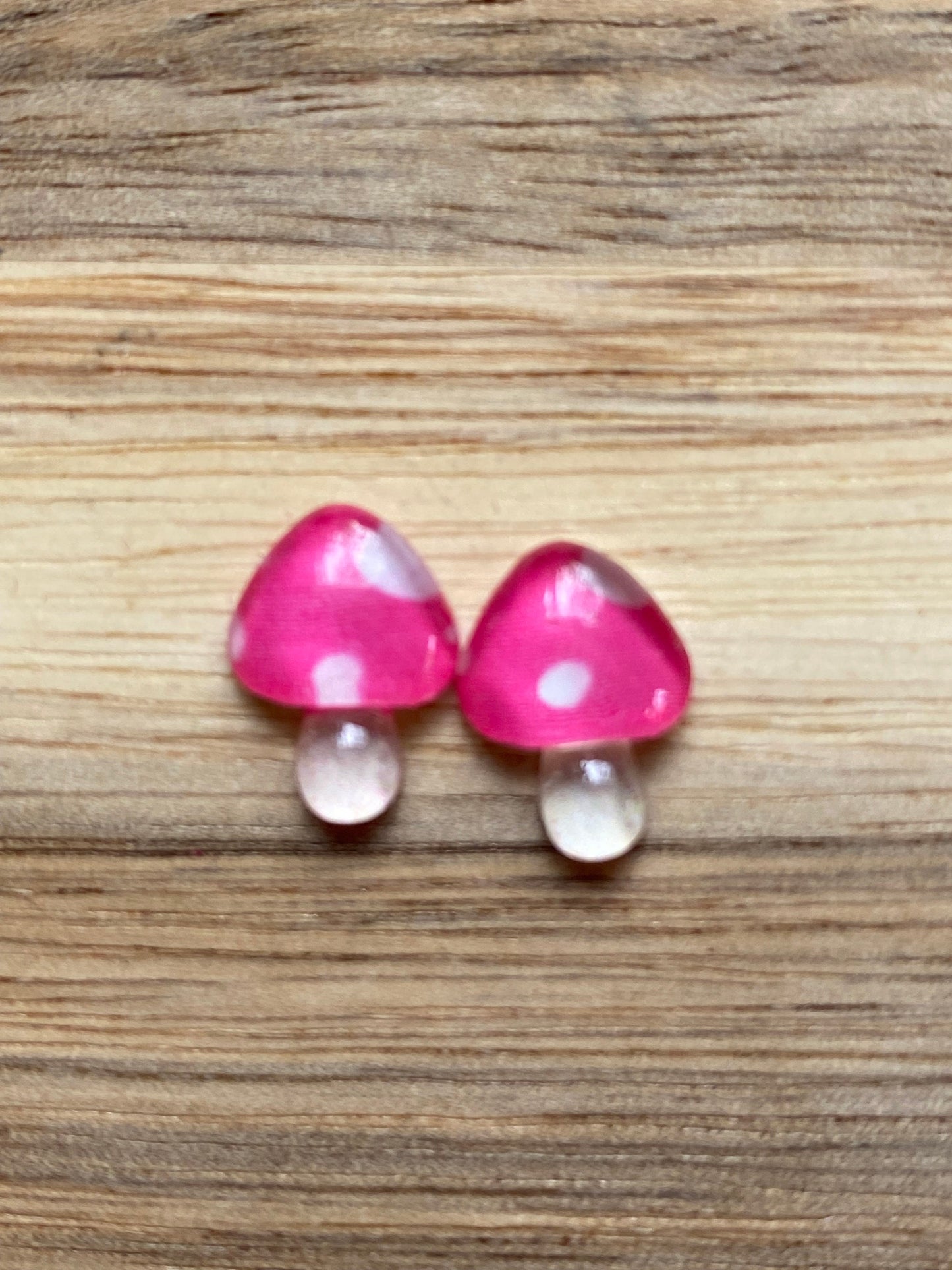 Tiniest little mushroom invisible clip on earrings, mushroom earrings, no pierce earrings for unpierced ears