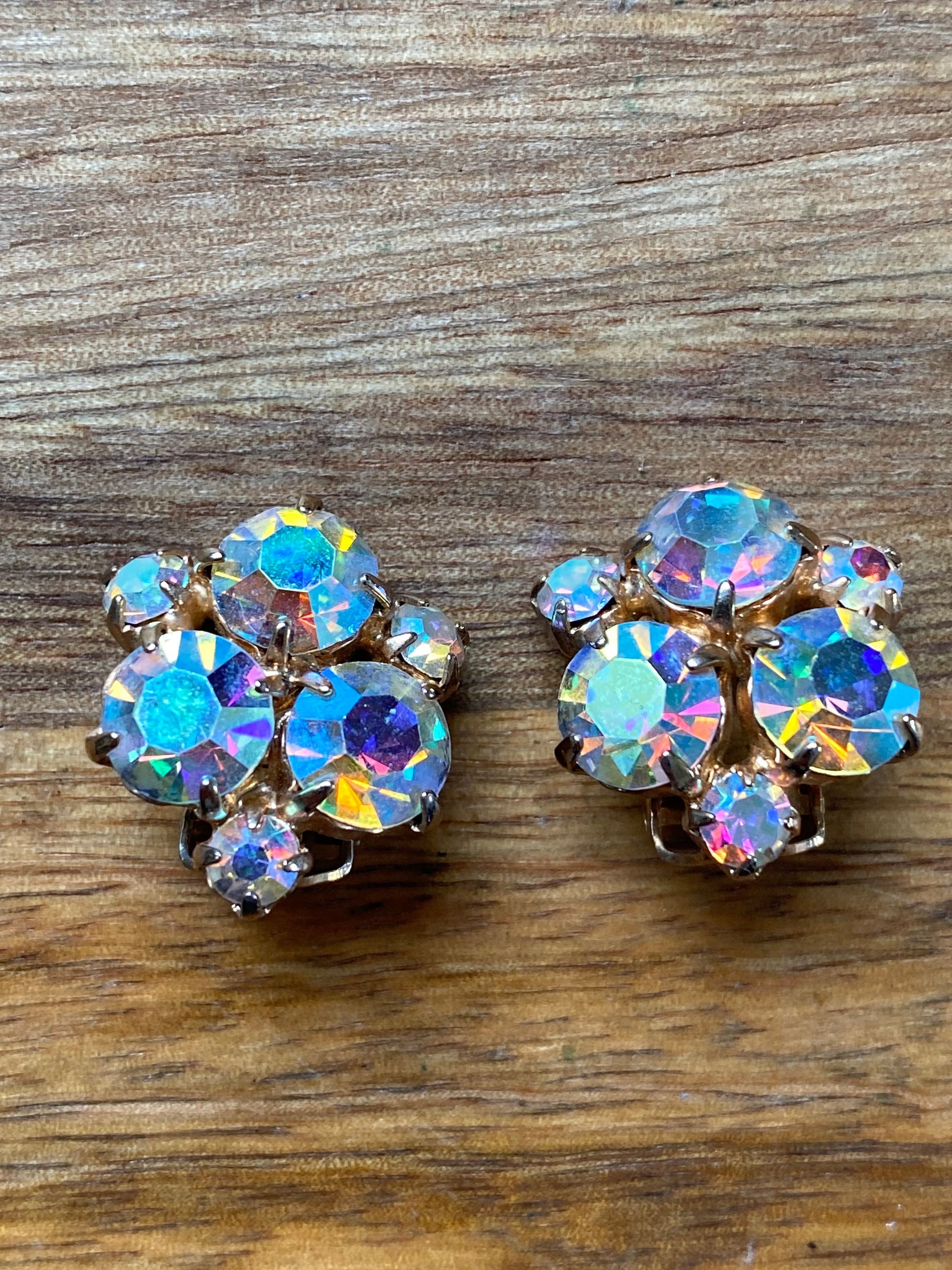 AB rhinestone earrings