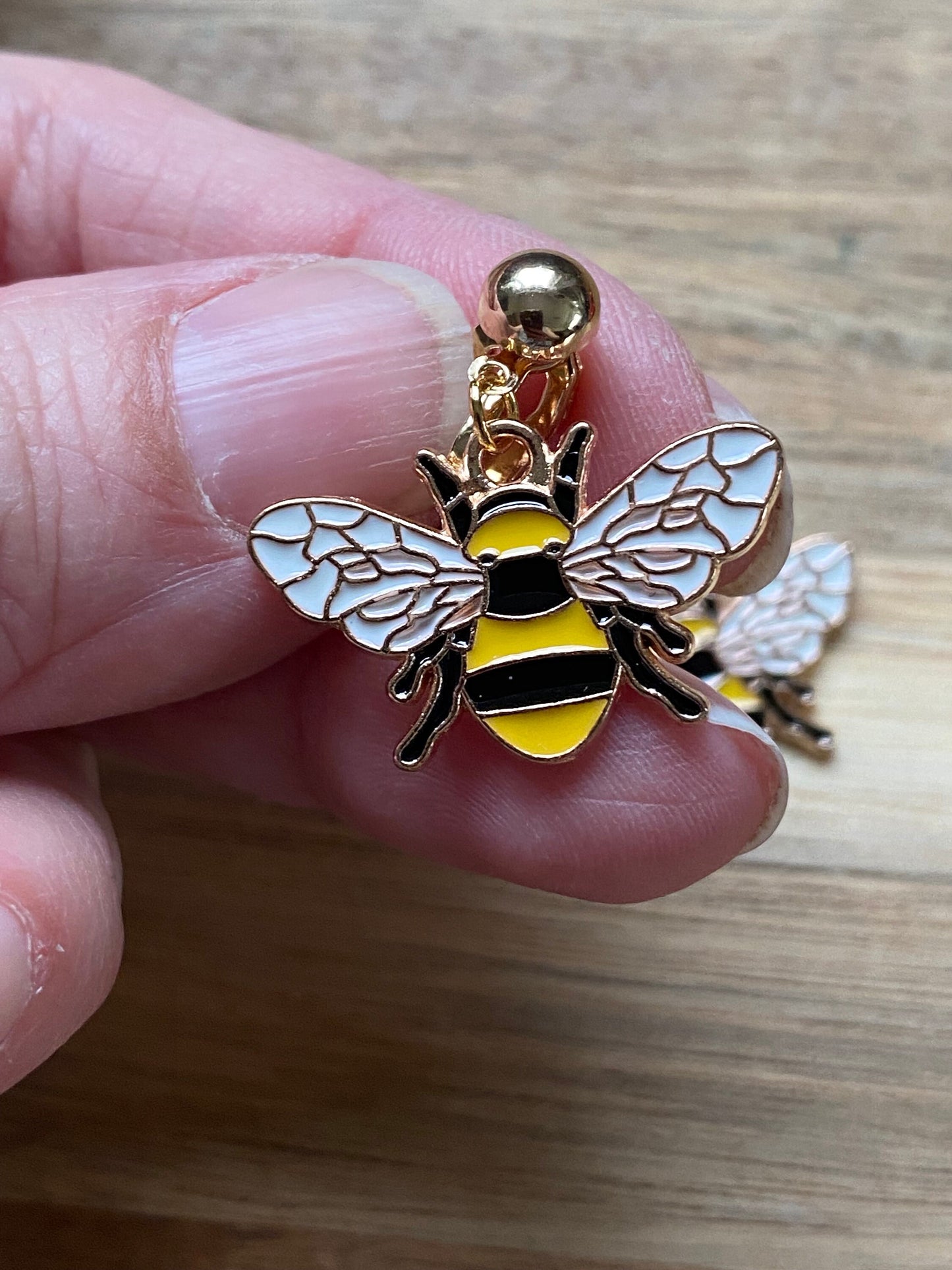 Little bumblebee clip on earrings