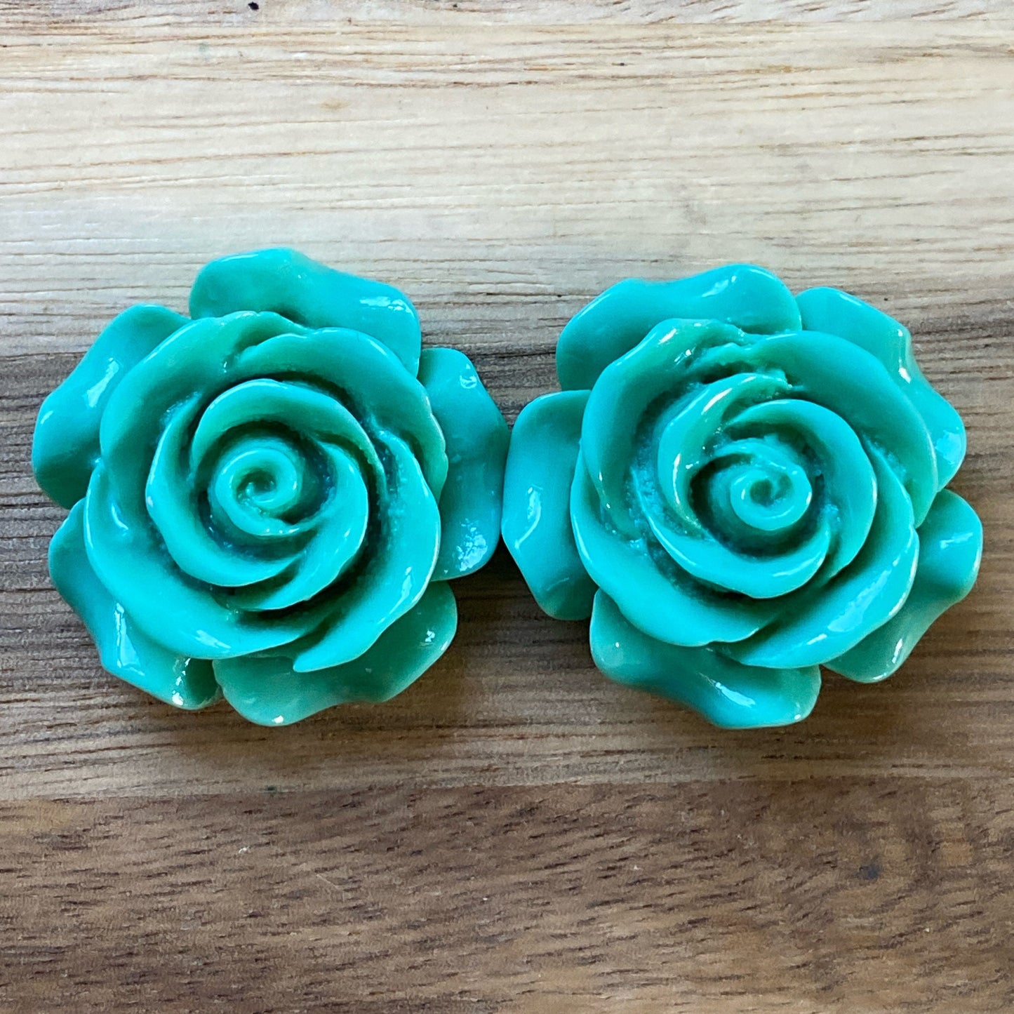 Large Clip on rose earrings, flower earrings for  unpierced ears