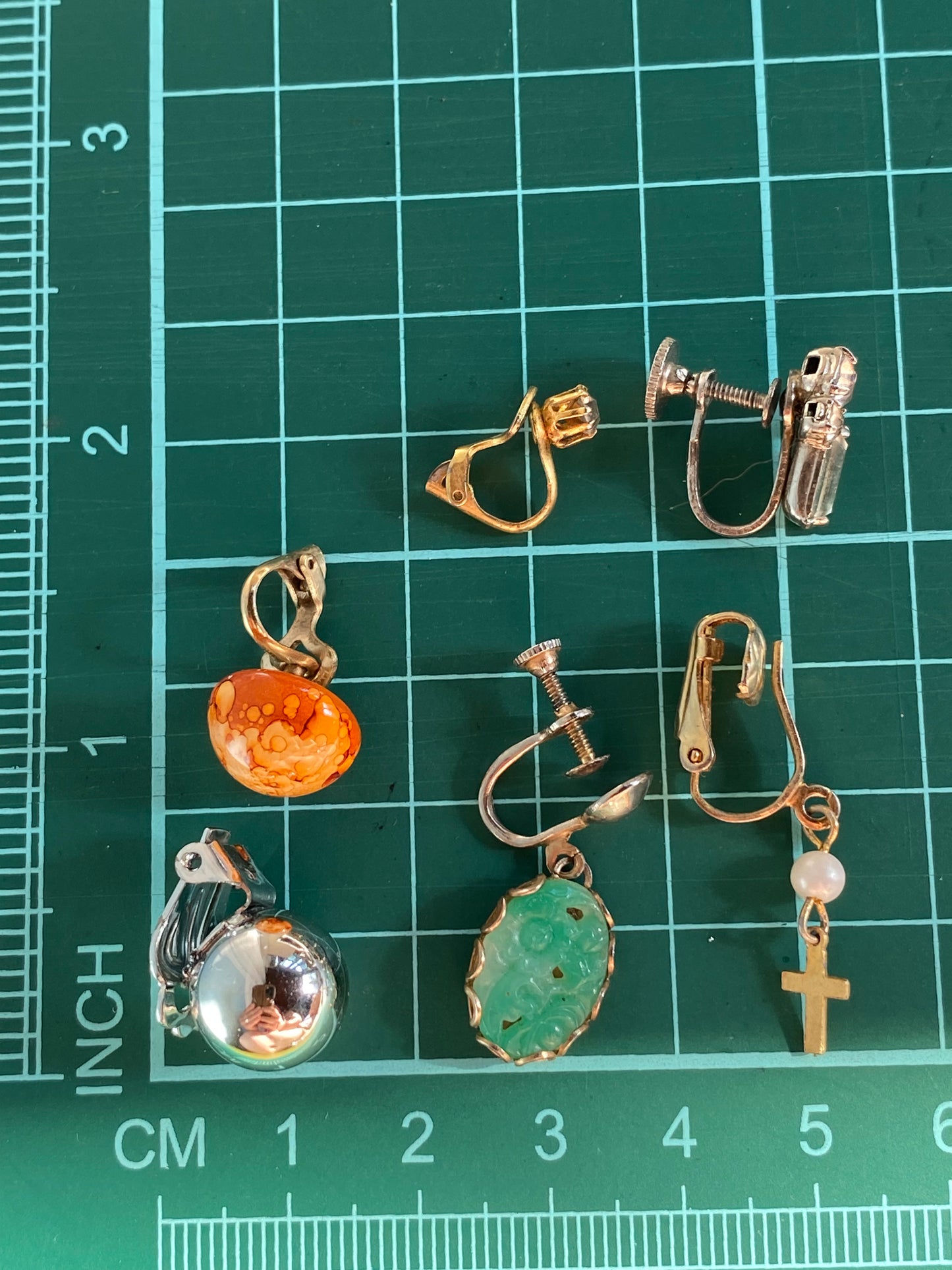 Vintage clip on earring lot (studs!)