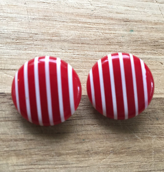 vintage clip on button earrings