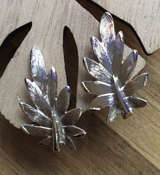 silver coloured clip on earrings