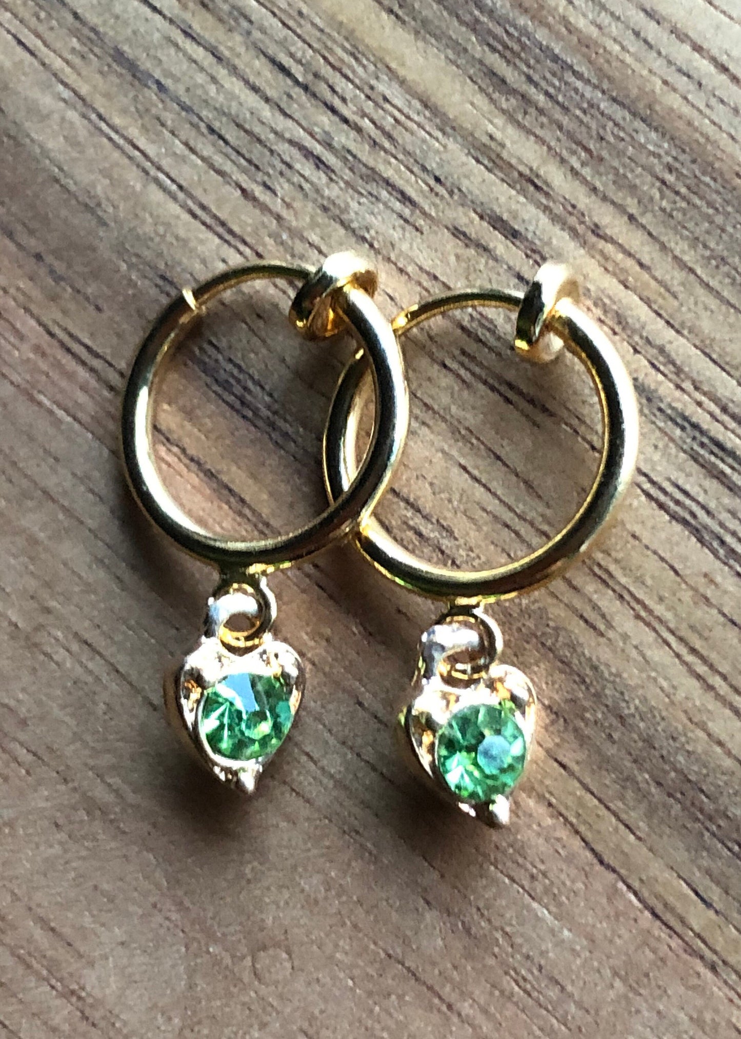 tiny heart clip on earrings